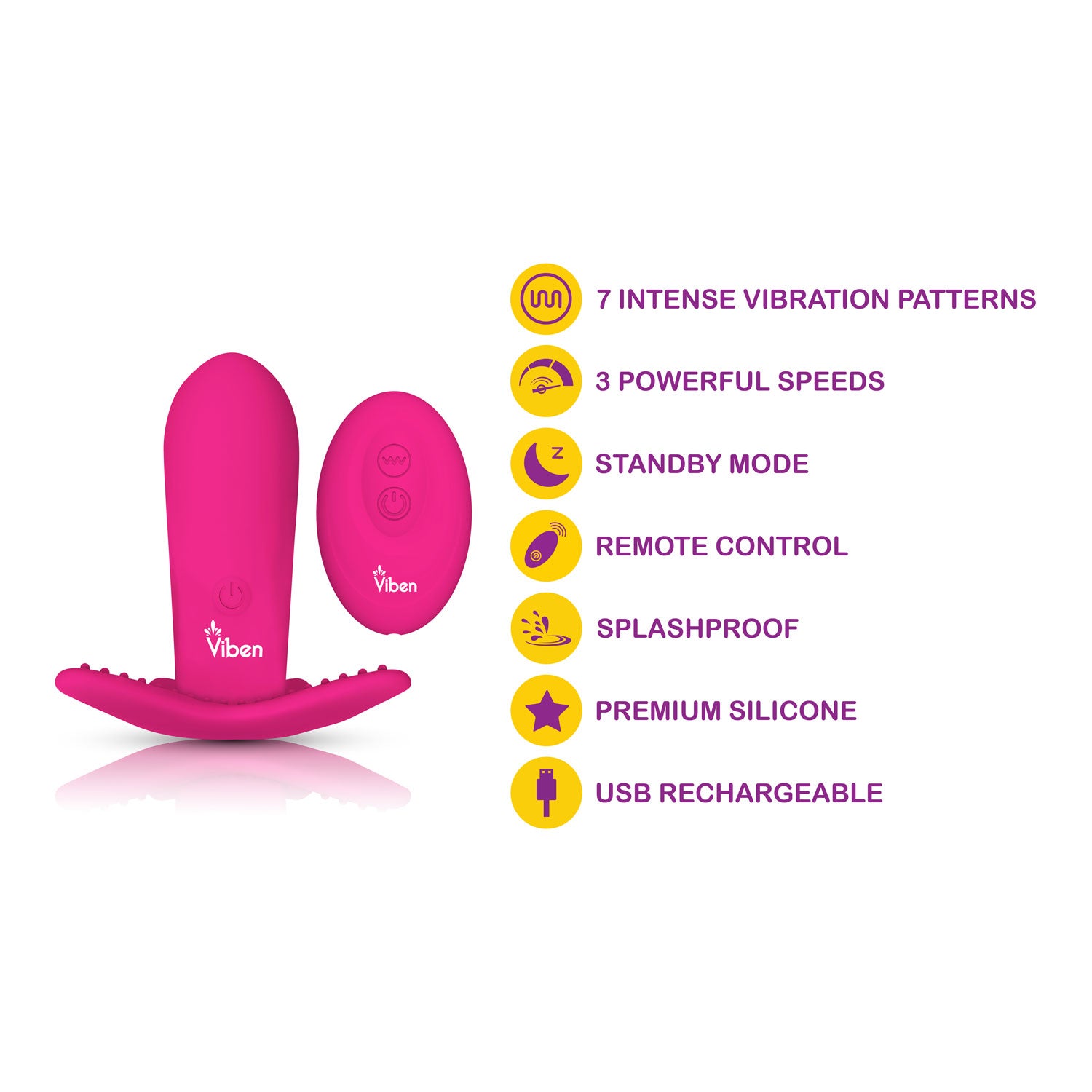 Intrigue - Hot Pink - Remote Control 10-Function Panty Vibe | 850018691123 | Available at EroticWarehouse.com