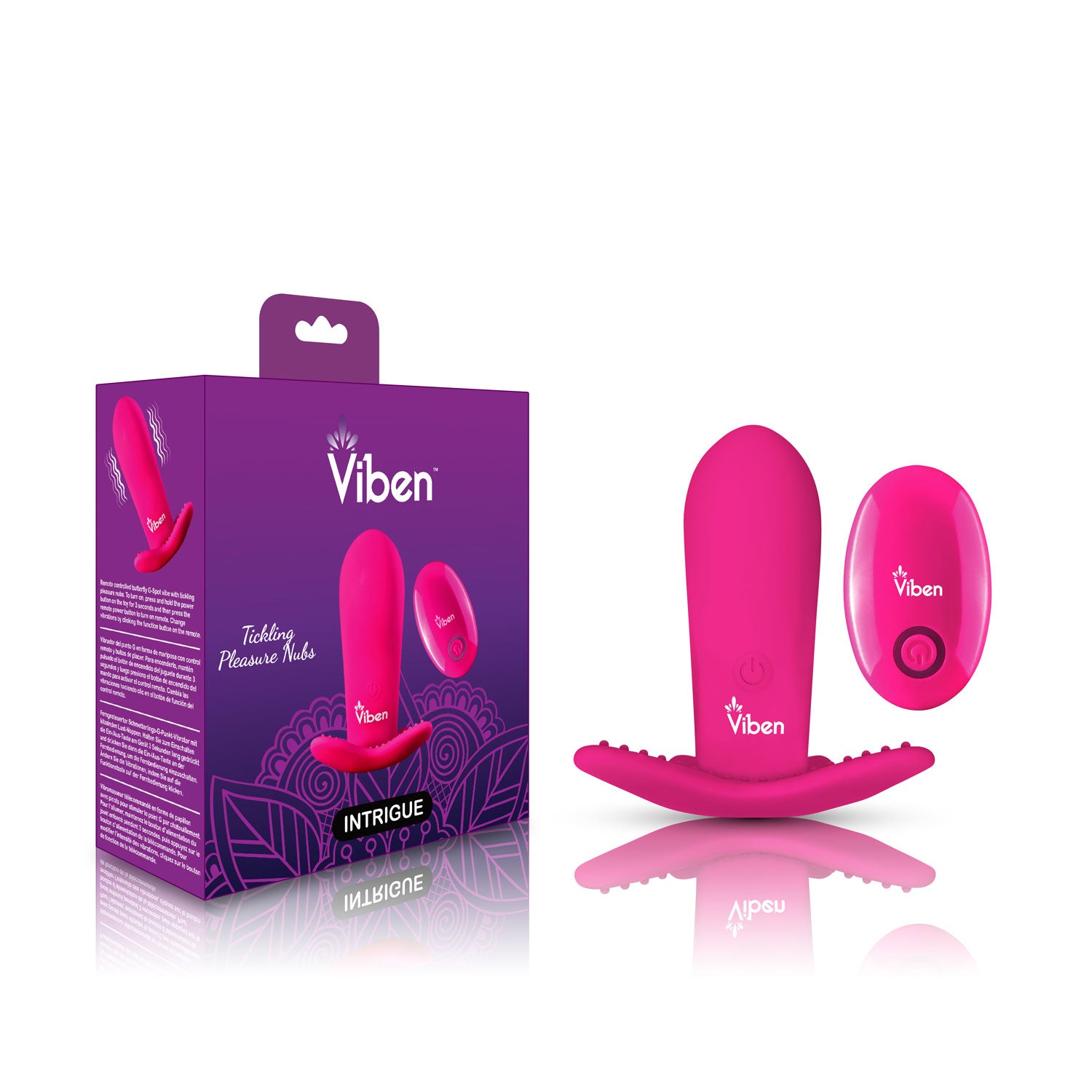 Intrigue - Hot Pink - Remote Control 10-Function Panty Vibe | 850018691123 | Available at EroticWarehouse.com