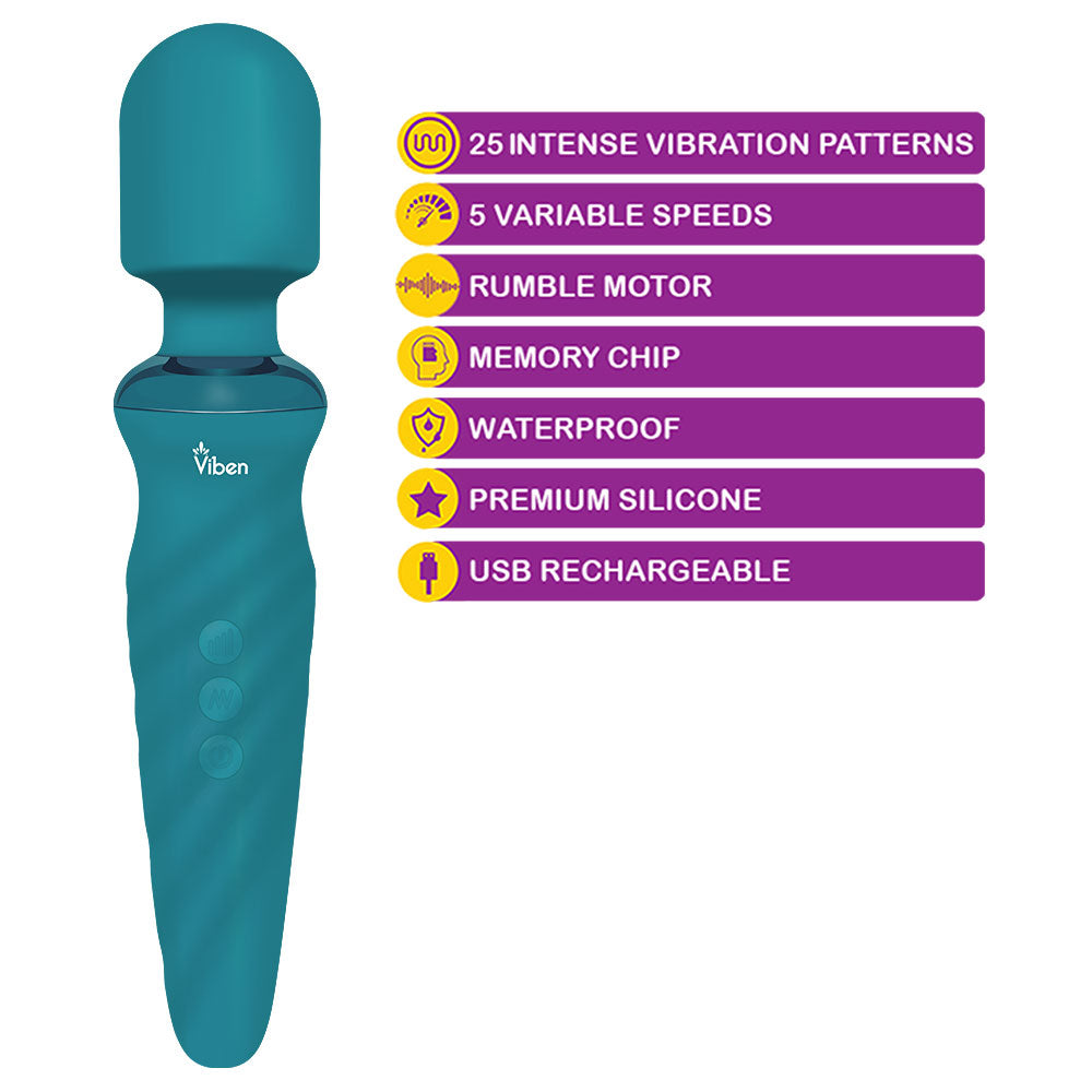 Fierce - Ocean - Intense Wand Massager | 810080750029 | Available at EroticWarehouse.com