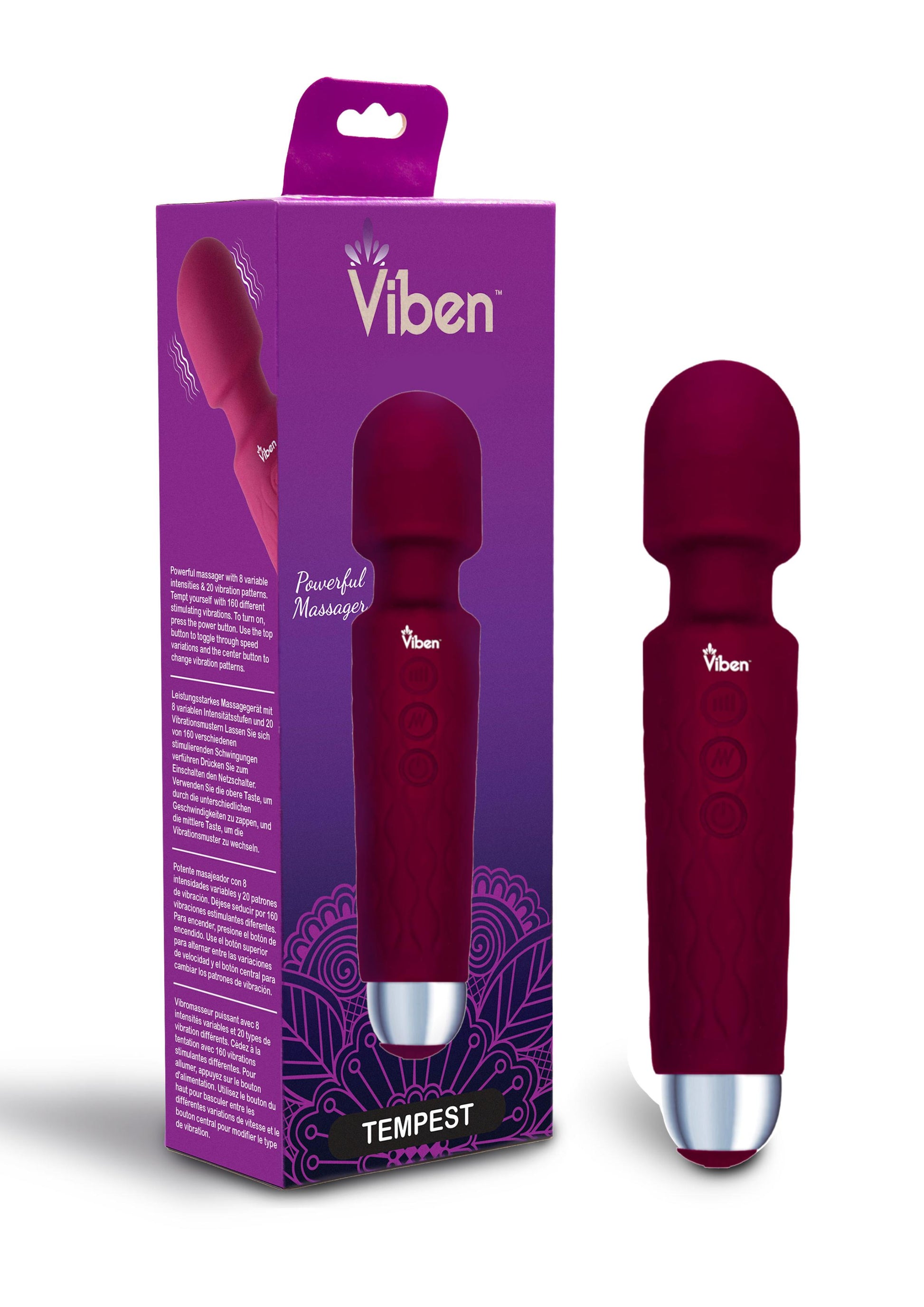 Tempest - Ruby - Intense Wand Massager | 810080750036 | Available at EroticWarehouse.com