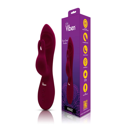 Pzazz - Ruby - Rechargeable Thumping Rabbit | 810080750043 | Available at EroticWarehouse.com