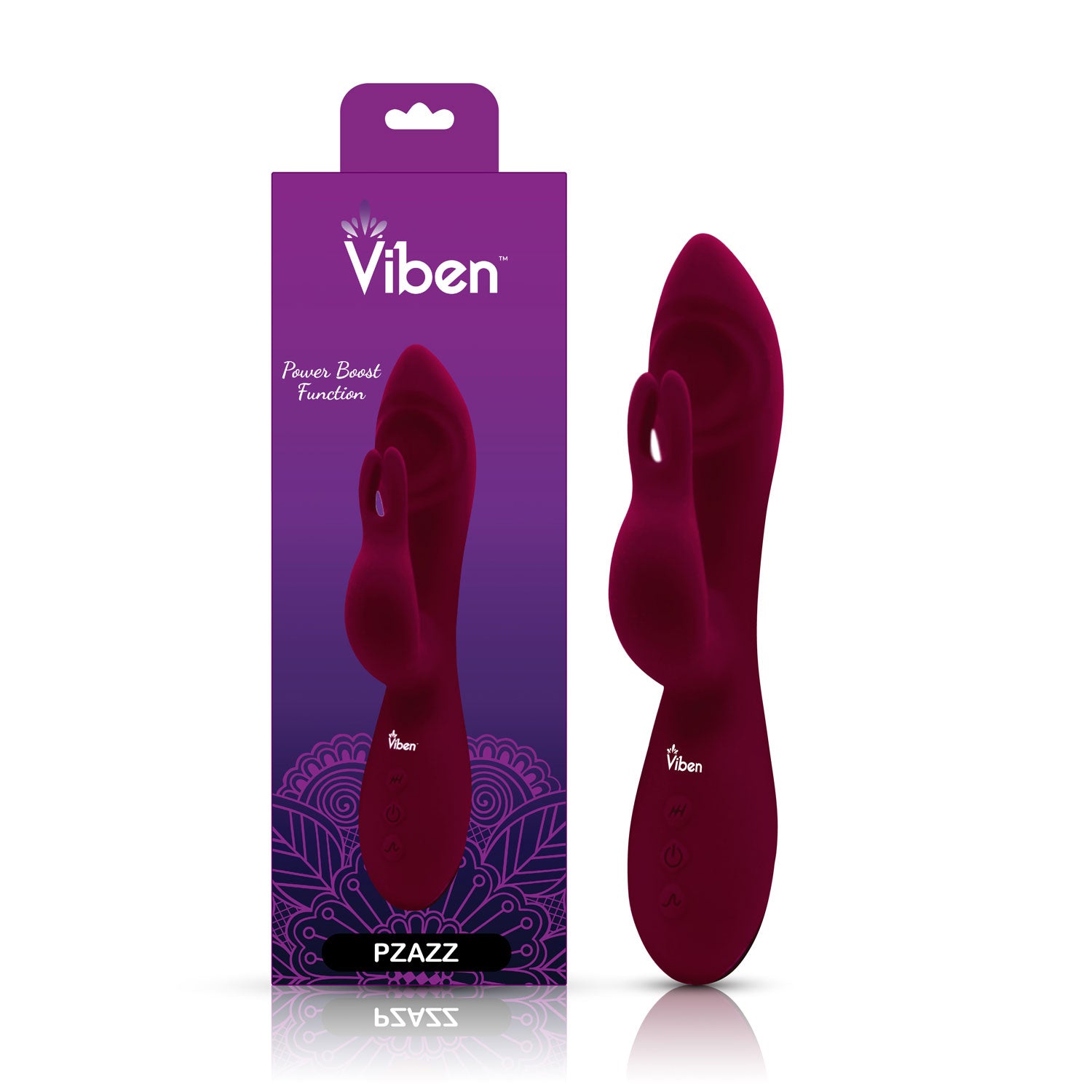 Pzazz - Ruby - Rechargeable Thumping Rabbit | 810080750043 | Available at EroticWarehouse.com