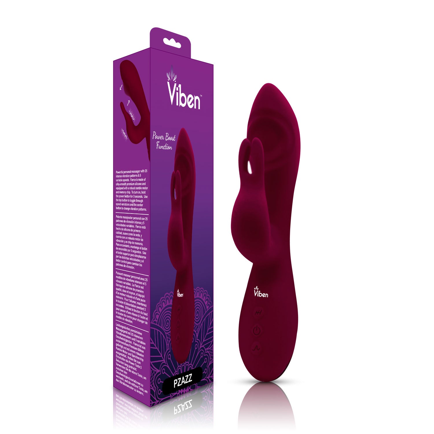 Pzazz - Ruby - Rechargeable Thumping Rabbit | 810080750043 | Available at EroticWarehouse.com