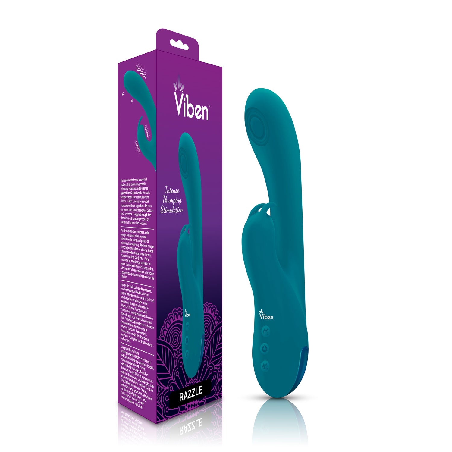 Razzle - Ocean - Rechargeable Thumping G-Spot Rabbit | 810080750050 | Available at EroticWarehouse.com