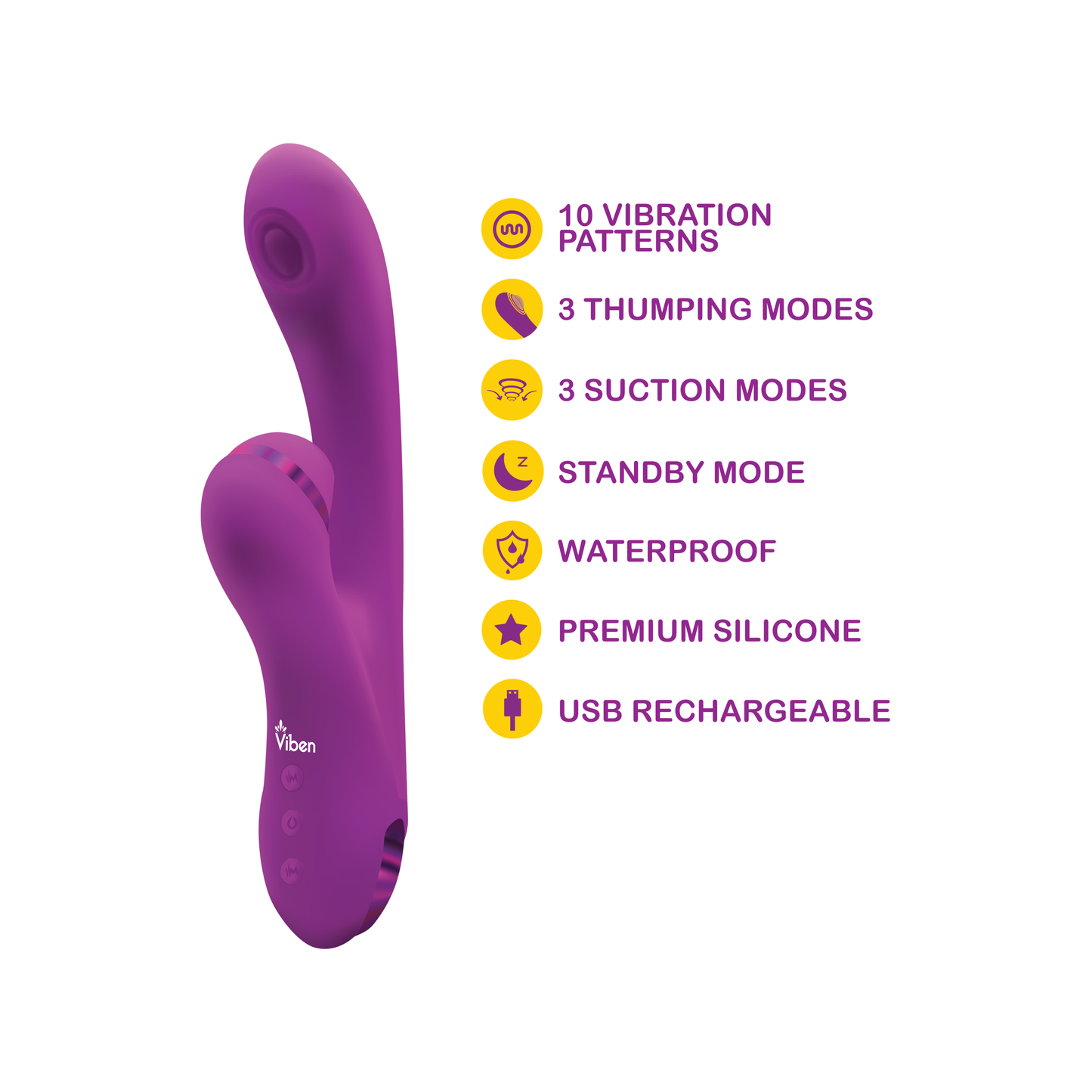 Zazzle - Berry - Rechargeable Thumping and Suction Rabbit | 810080750067 | Available at EroticWarehouse.com