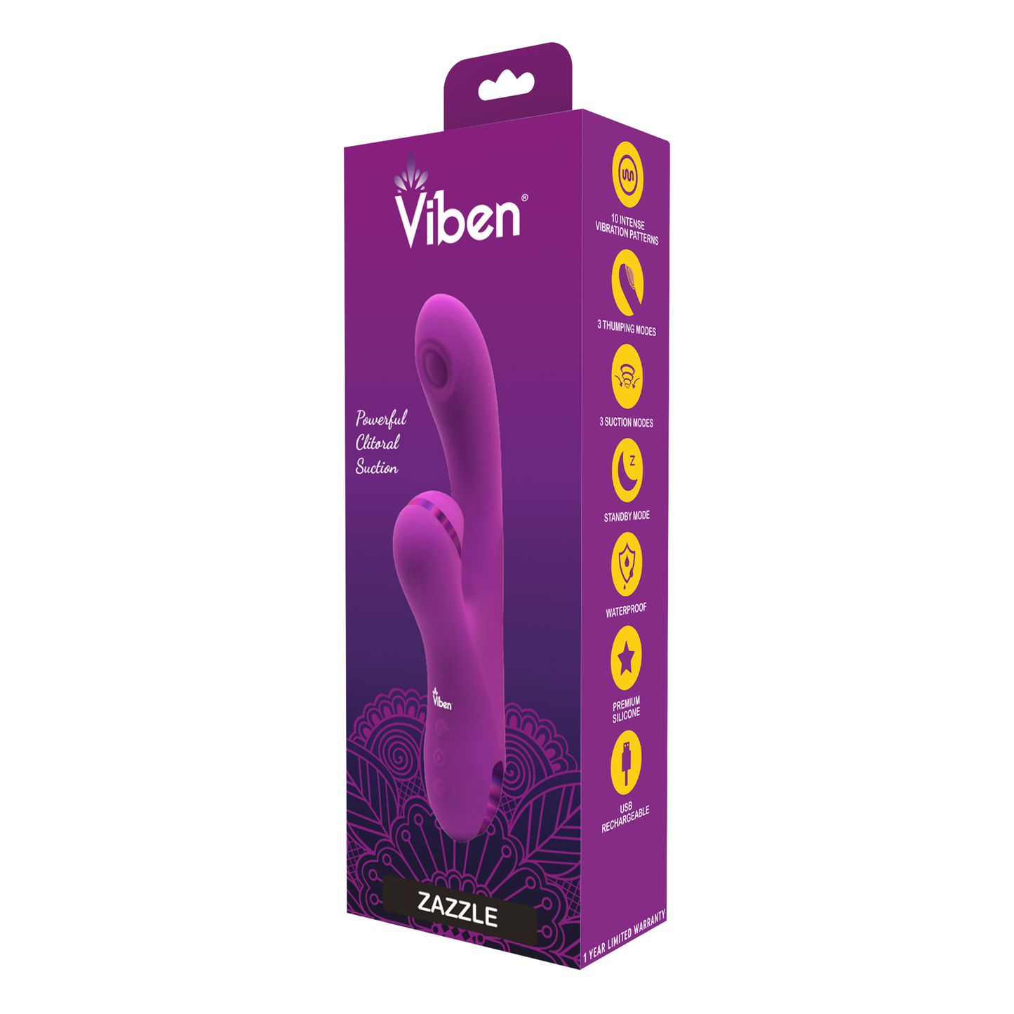 Zazzle - Berry - Rechargeable Thumping and Suction Rabbit | 810080750067 | Available at EroticWarehouse.com