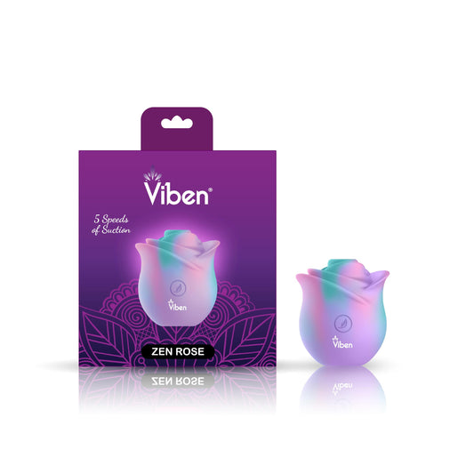 Zen Rose - Unicorn - Handheld Rose Clitoral and Nipple Stimulator | 810080750128 | Available at EroticWarehouse.com