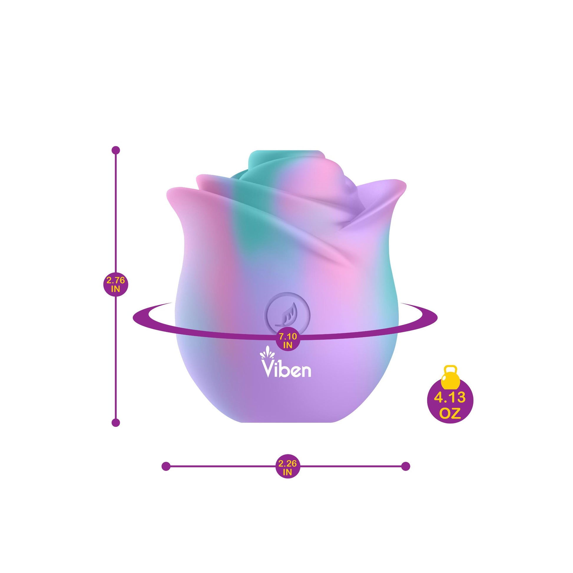 Zen Rose - Unicorn - Handheld Rose Clitoral and Nipple Stimulator | 810080750128 | Available at EroticWarehouse.com