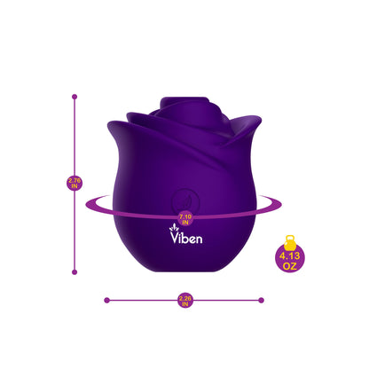 Zen Rose - Violet - Handheld Rose Clitoral and Nipple Stimulator | 810080750135 | Available at EroticWarehouse.com