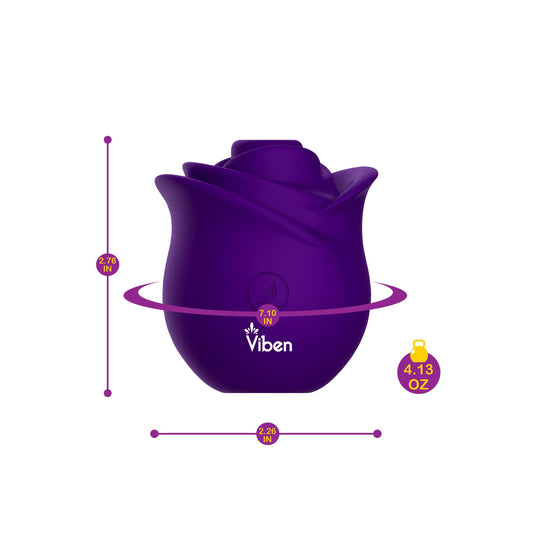 Zen Rose - Violet - Handheld Rose Clitoral and Nipple Stimulator | 810080750135 | Available at EroticWarehouse.com