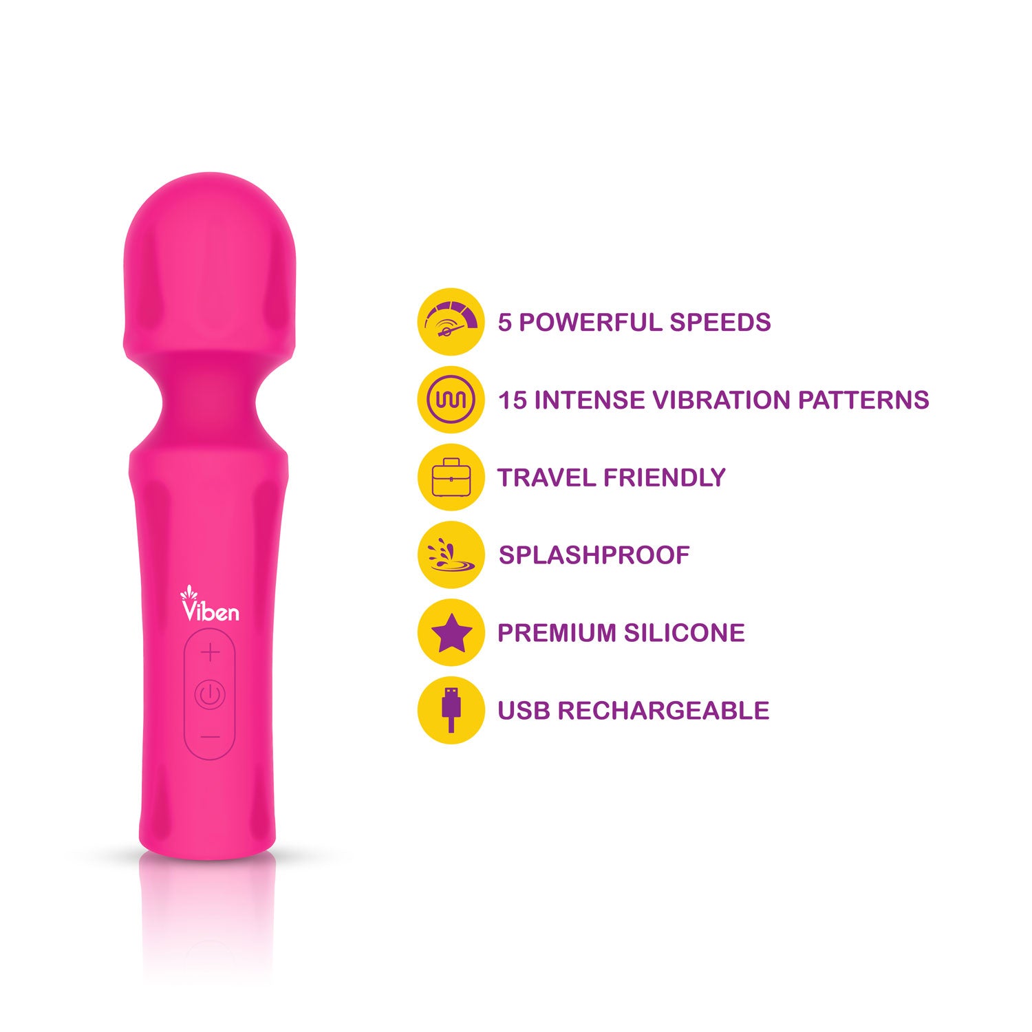 Mighty Muse - Hot Pink - Powerful Personal Wand - Massager | 810080750159 | Available at EroticWarehouse.com