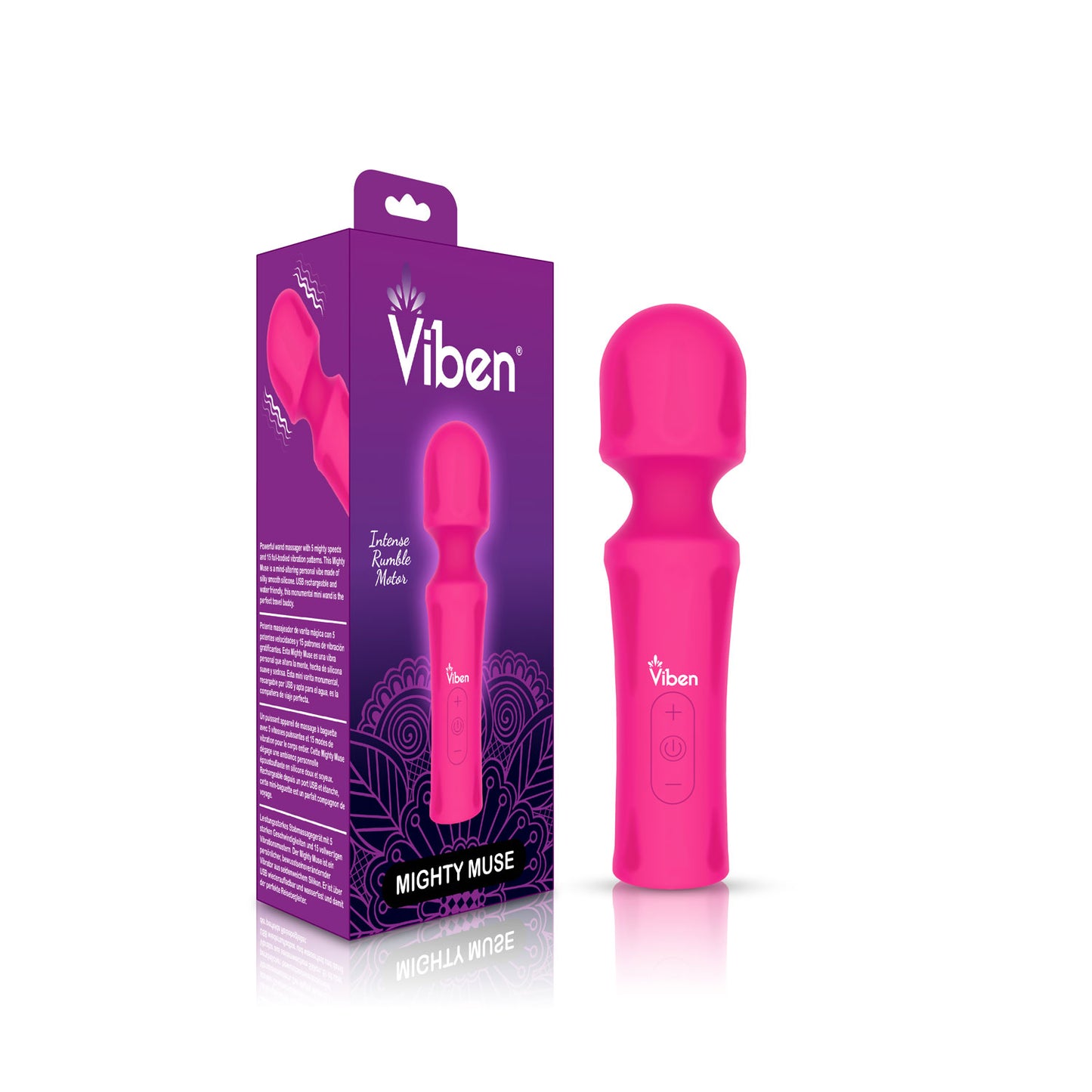 Mighty Muse - Hot Pink - Powerful Personal Wand - Massager | 810080750159 | Available at EroticWarehouse.com