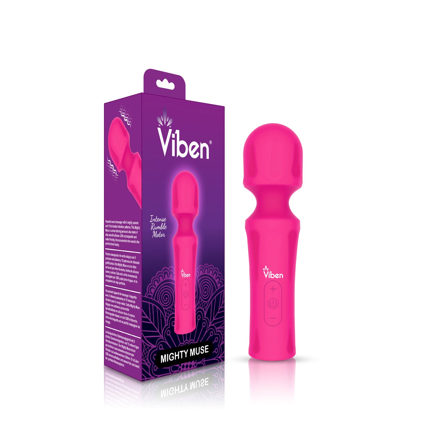 Mighty Muse - Hot Pink - Powerful Personal Wand - Massager | 810080750159 | Available at EroticWarehouse.com