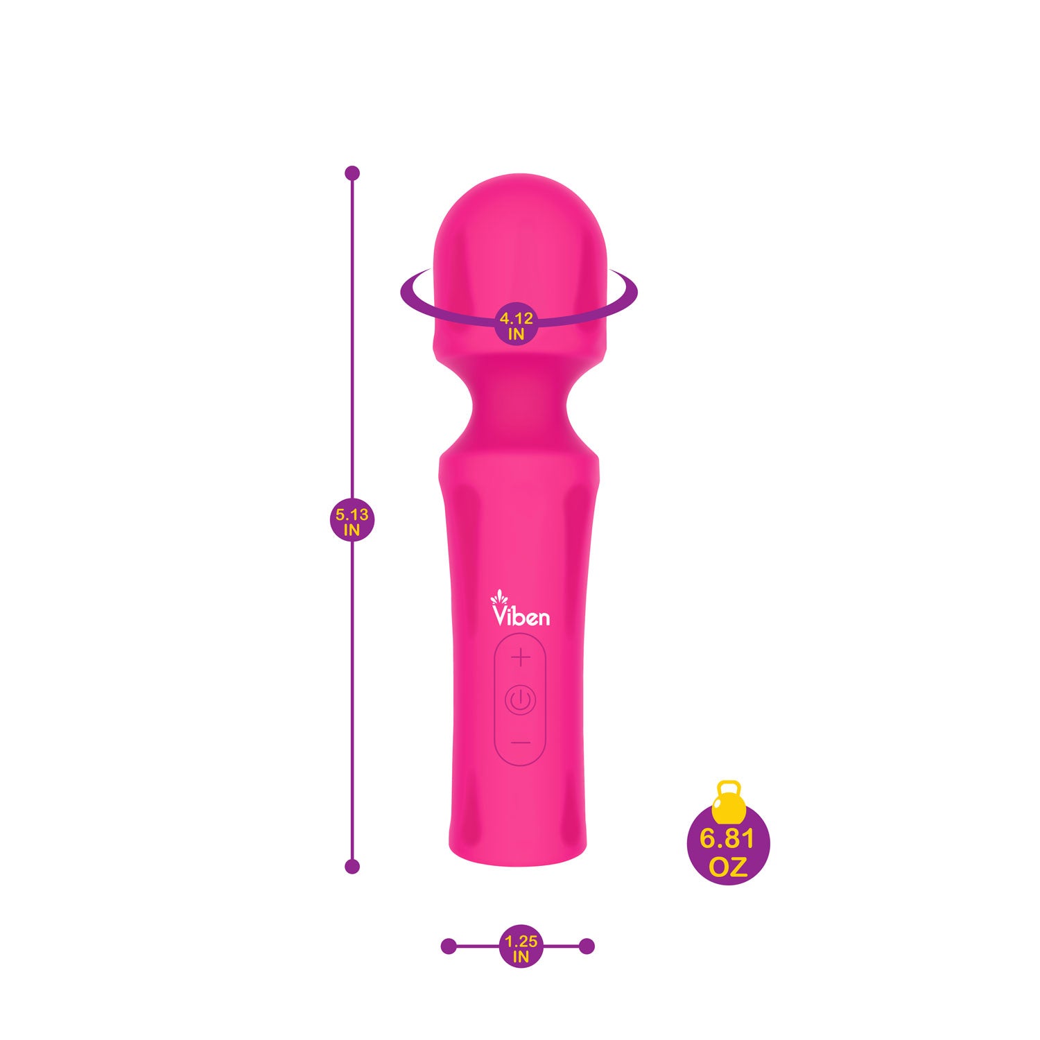 Mighty Muse - Hot Pink - Powerful Personal Wand - Massager | 810080750159 | Available at EroticWarehouse.com