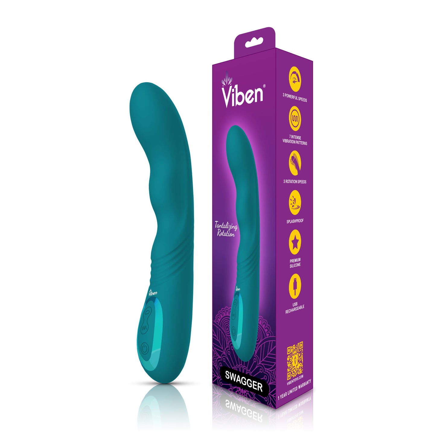 Swagger - Ocean - Wriggling G-Spot Vibe | 810080750180 | Available at EroticWarehouse.com