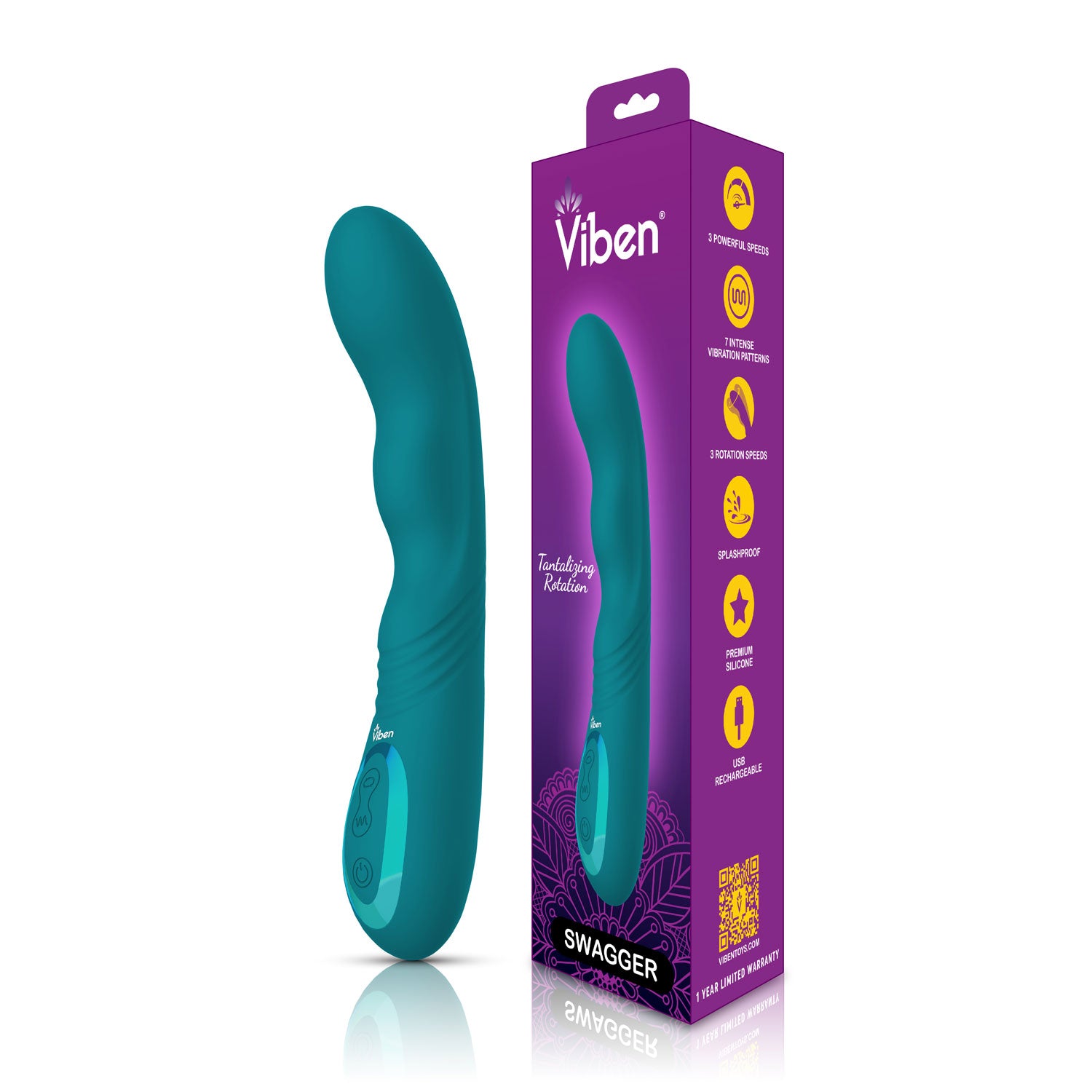 Swagger - Ocean - Wriggling G-Spot Vibe | 810080750180 | Available at EroticWarehouse.com