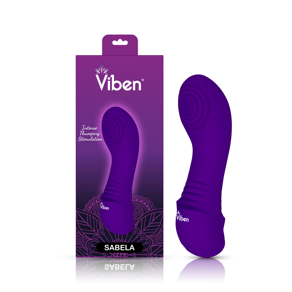 Sabela - Violet - Intense Mini G-Spot Vibe With Thumping Pad | 810080750265 | Available at EroticWarehouse.com