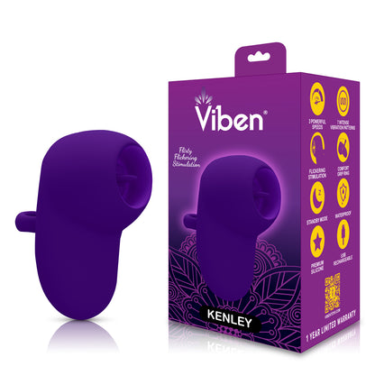 Kenley - Violet - Intense Flickering Finger Vibe With Comfort Grip Ring | 810080750319 | Available at EroticWarehouse.com