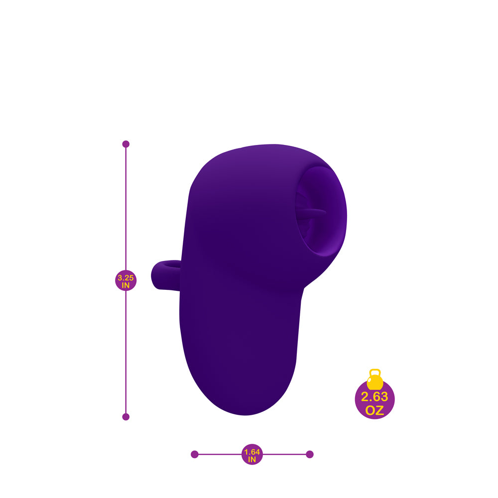 Kenley - Violet - Intense Flickering Finger Vibe With Comfort Grip Ring | 810080750319 | Available at EroticWarehouse.com