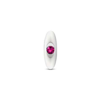 Cheeky Charms-Silver Metal Butt Plug Kit -Clear/bright Pink | 850018691406 | Available at EroticWarehouse.com