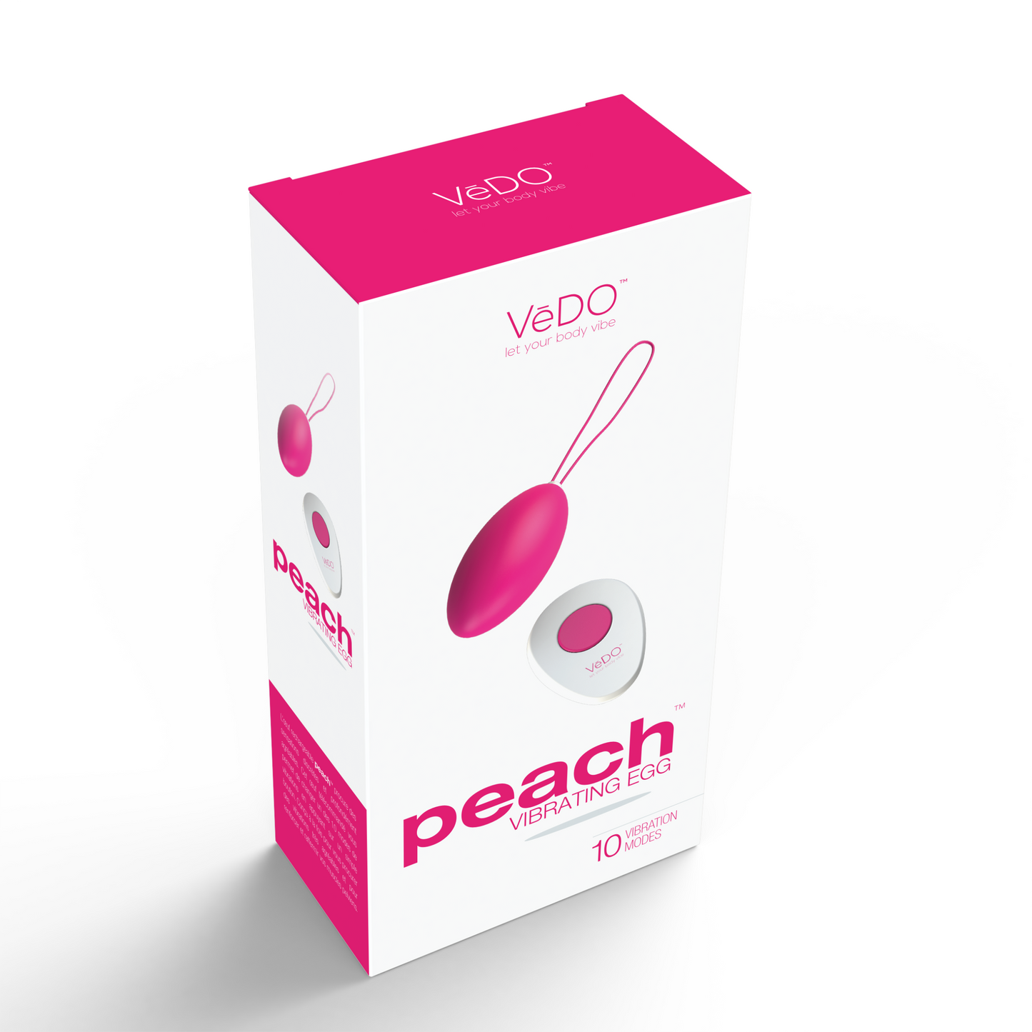 Peach Vibrating Egg - Foxy Pink | 731882511499 | Available at EroticWarehouse.com