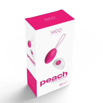 Peach Vibrating Egg - Foxy Pink | 731882511499 | Available at EroticWarehouse.com