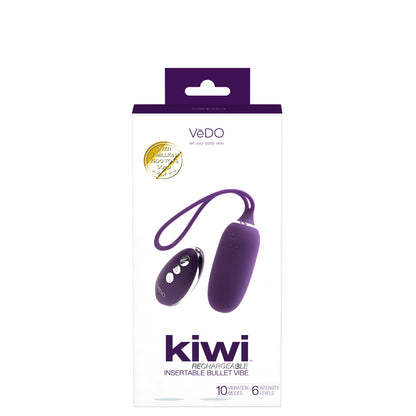 Kiwi Rechargeable Insertable Bullet - Deep Purple | 716053727572 | Available at EroticWarehouse.com