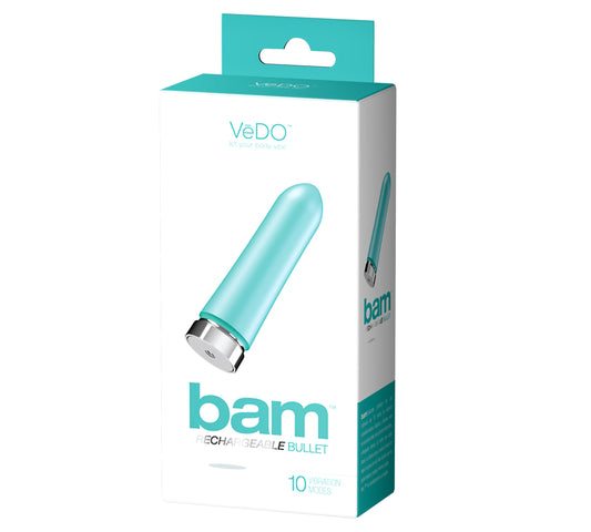 Bam Rechargeable Bullet - Tease Me Turquoise | 731882511550 | Available at EroticWarehouse.com