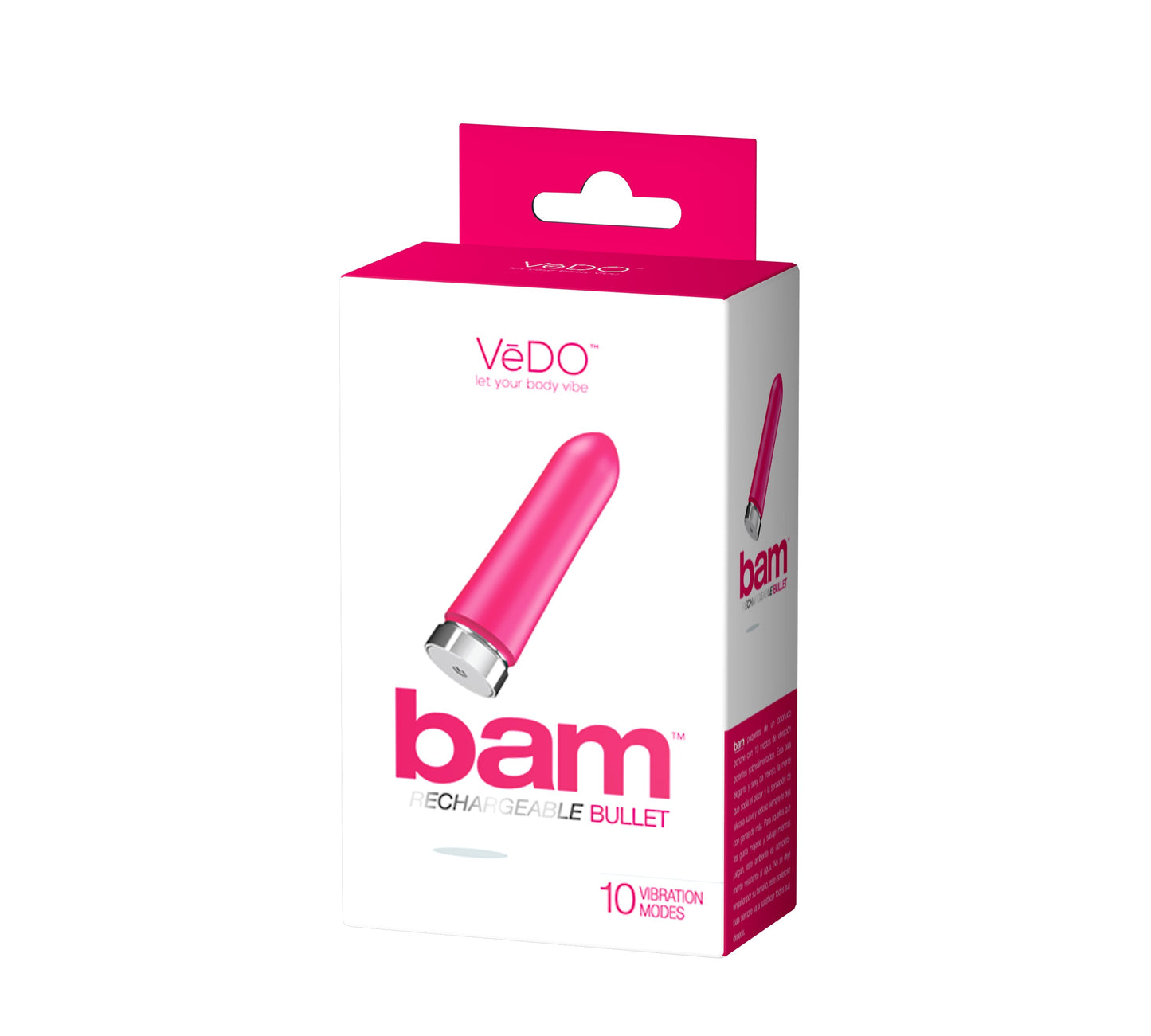 Bam Rechargeable Bullet - Hot in Bed Pink | 731882511536 | Available at EroticWarehouse.com
