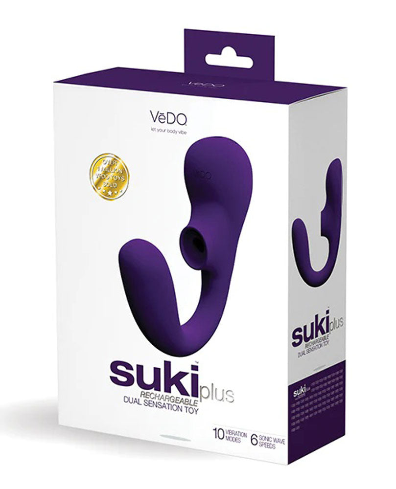 Suki Plus Rechargeable Dual Sonic Vibe - Deep Purple | 792816281574 | Available at EroticWarehouse.com