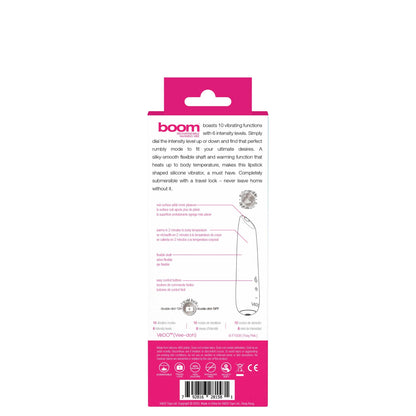 Boom Rechargeable Warming Vibe - Foxy Pink | 792816281581 | Available at EroticWarehouse.com