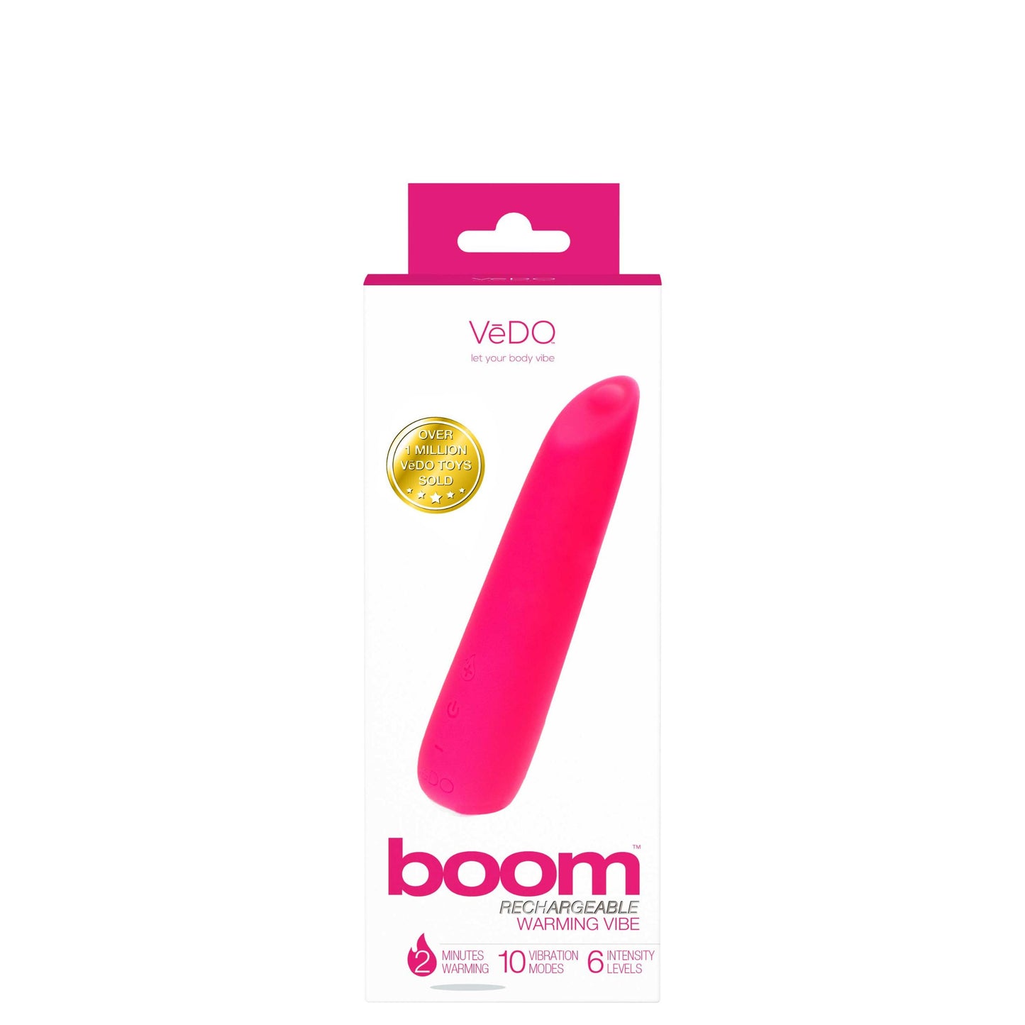 Boom Rechargeable Warming Vibe - Foxy Pink | 792816281581 | Available at EroticWarehouse.com