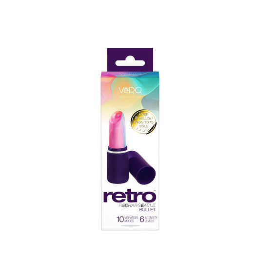 Retro Rechargeable Bullet - Purple | 850052871123 | Available at EroticWarehouse.com