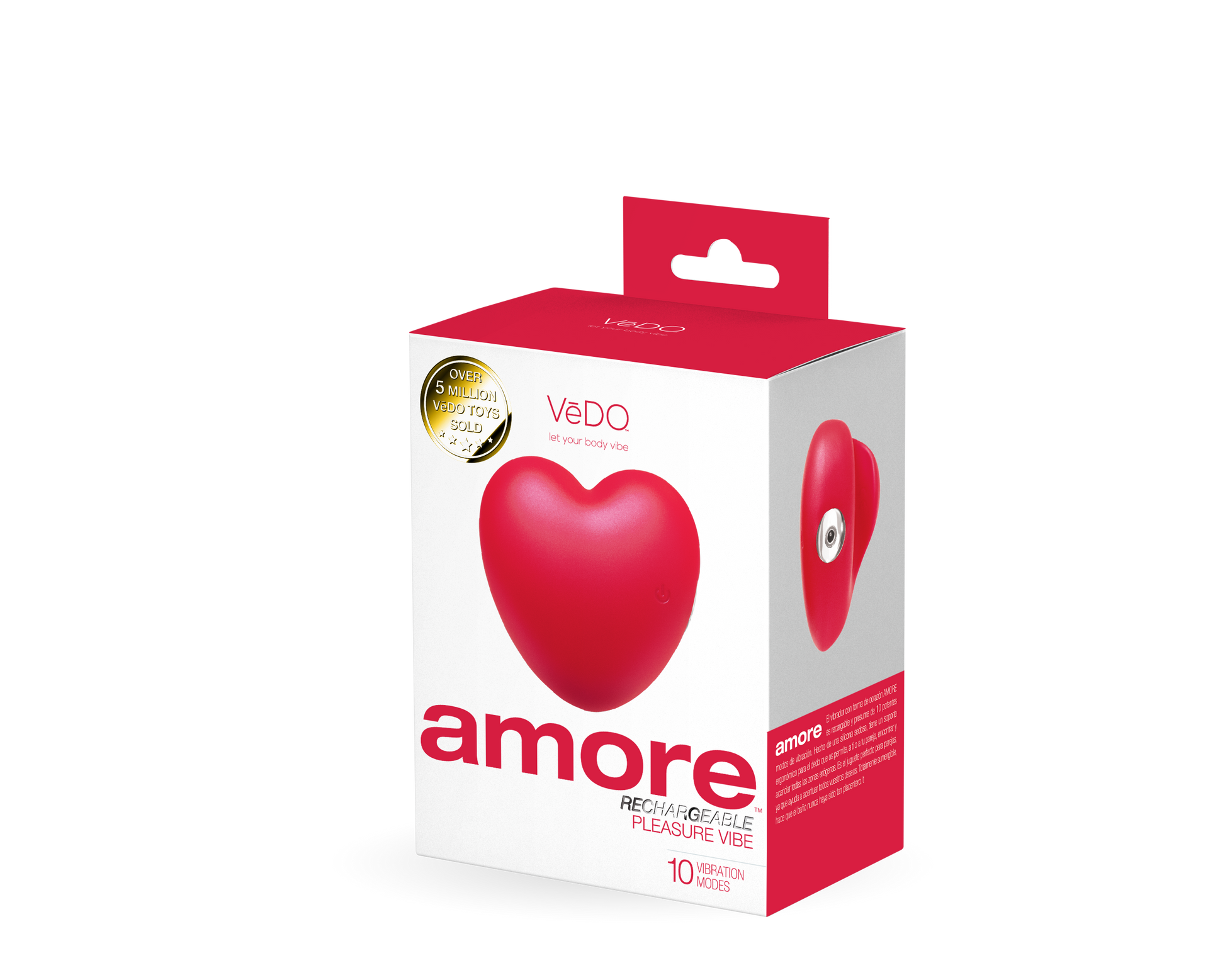 Amore Rechargeable Pleasure Vibe - Red | 850052871154 | Available at EroticWarehouse.com