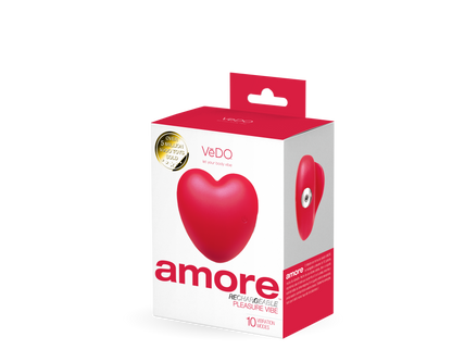 Amore Rechargeable Pleasure Vibe - Red | 850052871154 | Available at EroticWarehouse.com