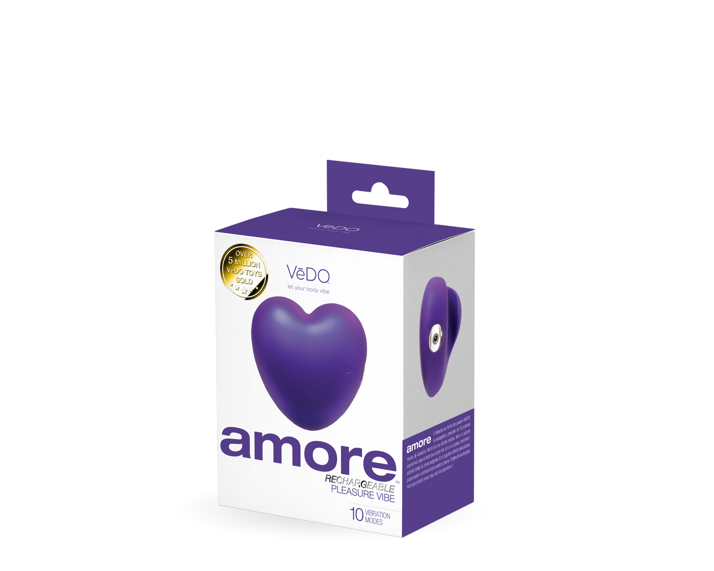 Amore Rechargeable Pleasure Vibe - Purple | 850052871161 | Available at EroticWarehouse.com