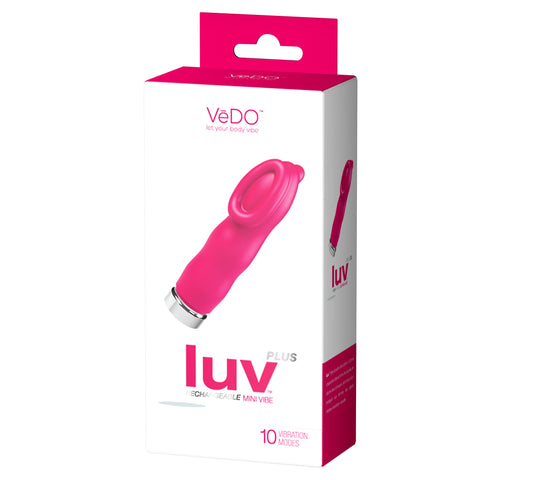Luv Plus Rechargeable Mini Vibe - Hot in Bed Pink | 731882511697 | Available at EroticWarehouse.com