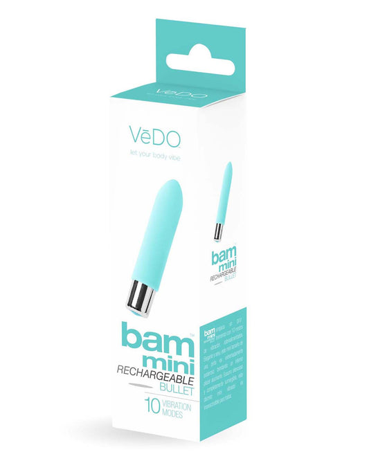 Bam Mini Rechargeable Bullet Vibe - Turquoise | 789185757199 | Available at EroticWarehouse.com