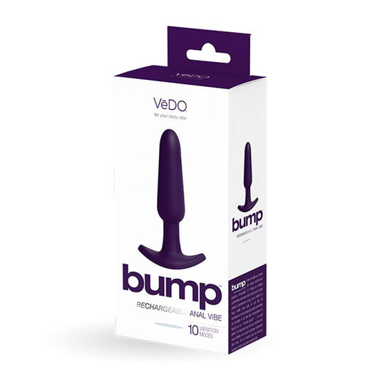Bump Rechargeable Anal Vibe Butt Plug - Purple | 789185757021 | Available at EroticWarehouse.com