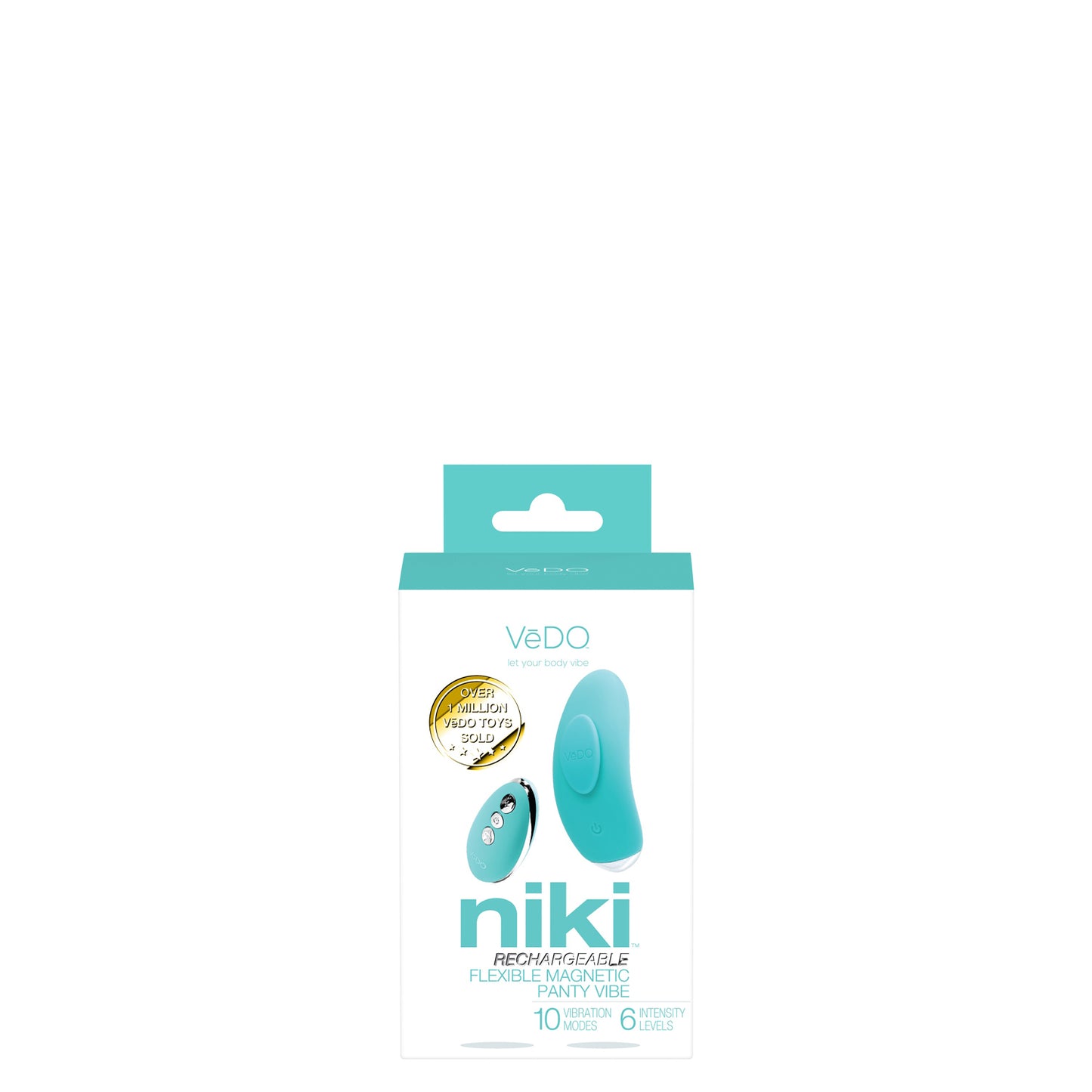 Niki Rechargeable Flexible Magnetic Panty Vibe - Turquoise | 789185756918 | Available at EroticWarehouse.com
