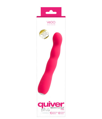 Quiver Plus Rechargeable Vibe - Pink | 716053727688 | Available at EroticWarehouse.com