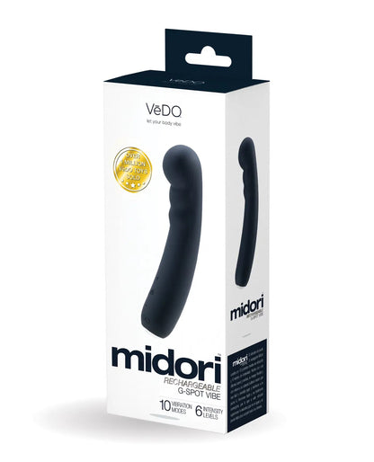 Midori Rechargeable G-Spot Vibe - Just Black | 792816281499 | Available at EroticWarehouse.com