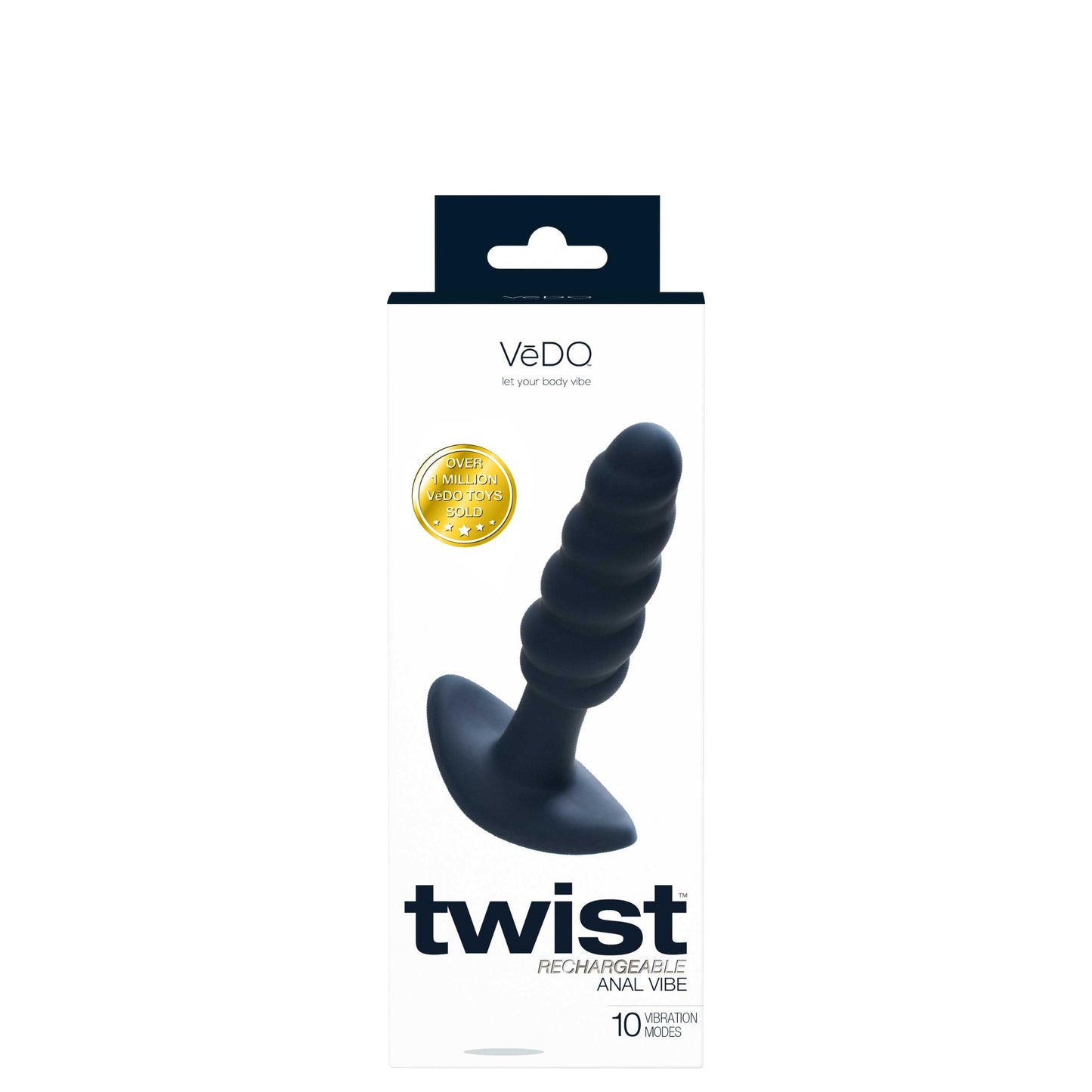 Twist Rechargeable Anal Vibe - Black Pearl | 792816281635 | Available at EroticWarehouse.com