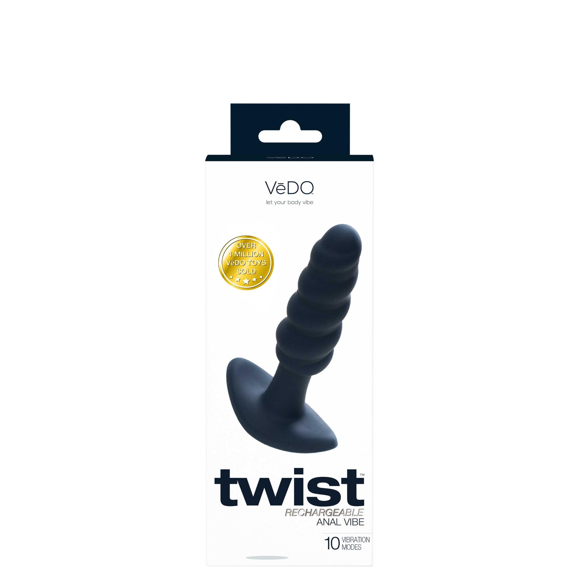 Twist Rechargeable Anal Vibe - Black Pearl | 792816281635 | Available at EroticWarehouse.com