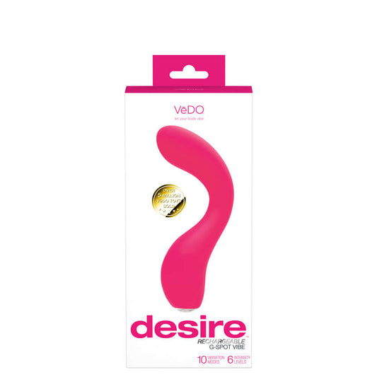 Desire Rechargeable G-Spot Vibe - Pink | 850052871222 | Available at EroticWarehouse.com