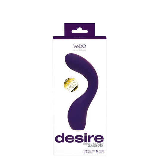 Desire Rechargeable G-Spot Vibe - Purple | 850052871215 | Available at EroticWarehouse.com
