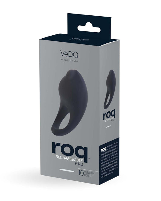 Roq Rechargeable Ring - Just Black | 789185757182 | Available at EroticWarehouse.com
