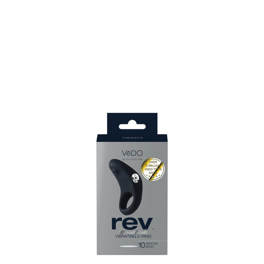 Rev Rechargeable Vibrating C-Ring - Black | 850052871031 | Available at EroticWarehouse.com