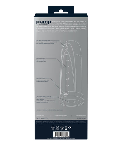Pump Rechargeable Vacuum Penis - Just Black | 716053727589 | Available at EroticWarehouse.com