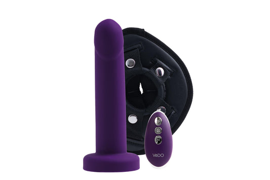 Strapped Rechargeable Strap on - Purple | 716053727862 | Available at EroticWarehouse.com